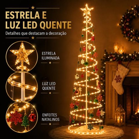 Detalhes da estrela iluminada e da luz LED da árvore